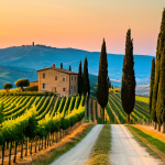 소셜미디어에서의 자기 표현과 창의성 - **Tuscan Landscape Photography:** "A professional photograph capturing the rolling hills of Tuscany,...